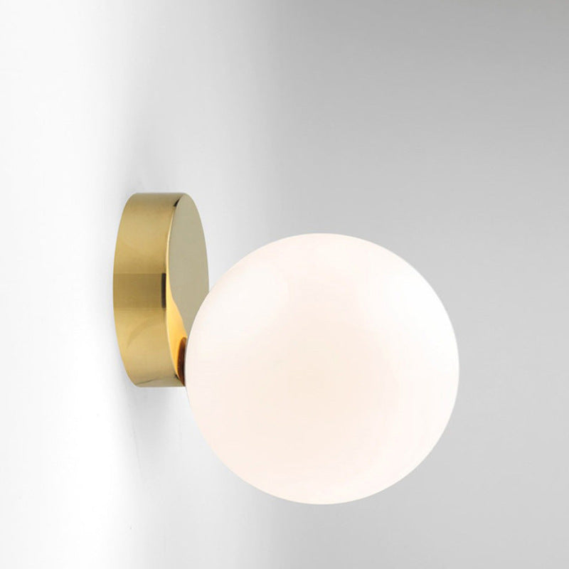 Contemporary Nordic Iron &amp; Glass Globe 1-Light Semi-Flush Mount Ceiling Light For Bedroom &amp; Living Room