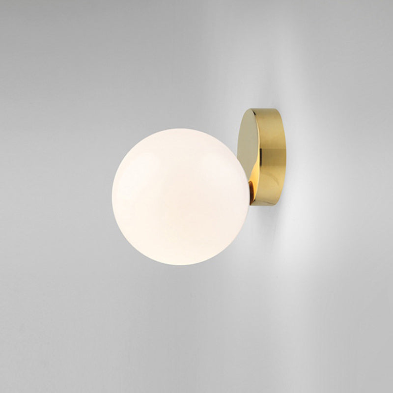 Contemporary Nordic Iron &amp; Glass Globe 1-Light Semi-Flush Mount Ceiling Light For Bedroom &amp; Living Room