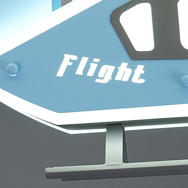 Modern Creative Iron Acrylic Helicopter LED Semi-Flush Mount Ceiling Light For Kids&