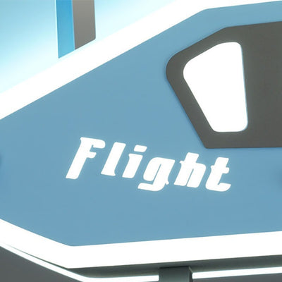 Modern Creative Iron Acrylic Helicopter LED Semi-Flush Mount Ceiling Light For Kids' Bedroom