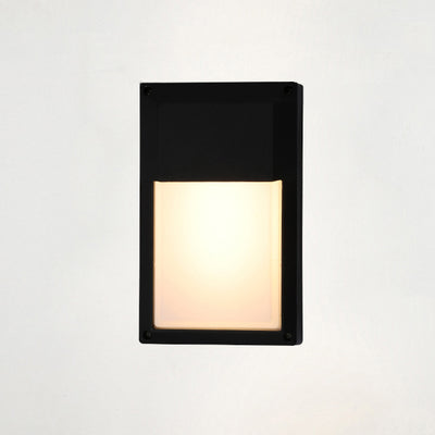Moderne minimalistische Aluminium- & PC-rechteckige wasserdichte LED-Außenwandleuchte für Terrasse & Balkon 