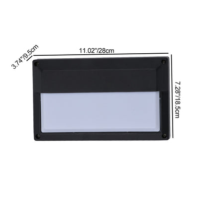 Moderne minimalistische Aluminium- & PC-rechteckige wasserdichte LED-Außenwandleuchte für Terrasse & Balkon 