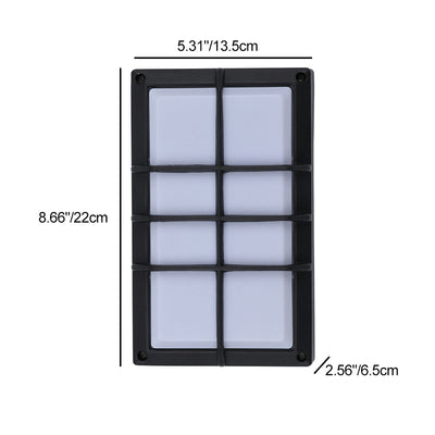 Moderne minimalistische Aluminium- und PC-Gitterförmige wasserdichte LED-Außenwandleuchte für Terrasse und Balkon 