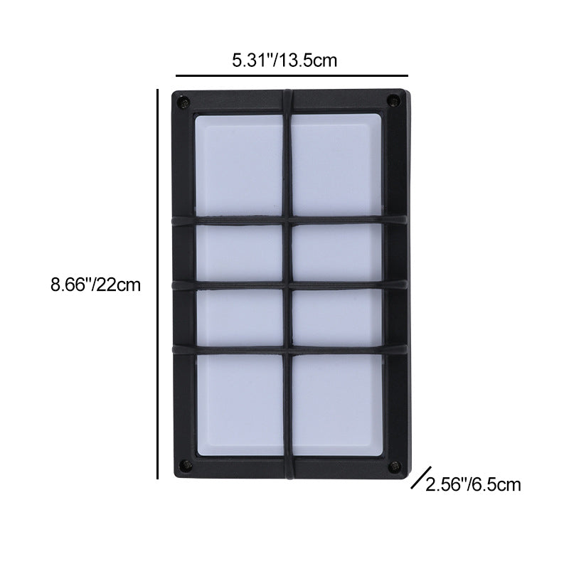 Moderne minimalistische Aluminium- und PC-Gitterförmige wasserdichte LED-Außenwandleuchte für Terrasse und Balkon 