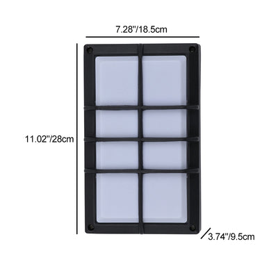 Moderne minimalistische Aluminium- und PC-Gitterförmige wasserdichte LED-Außenwandleuchte für Terrasse und Balkon 