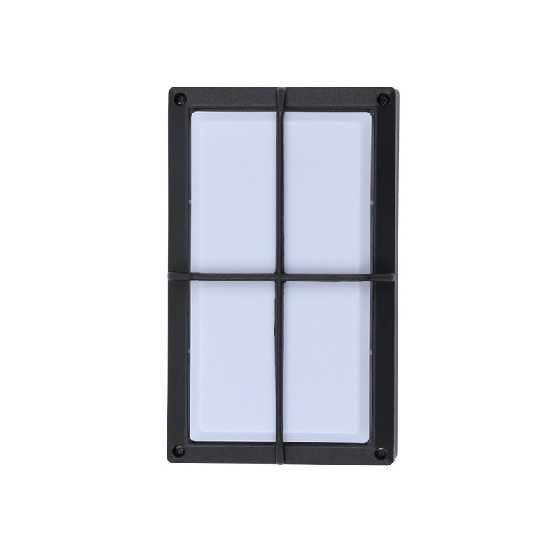 Moderne minimalistische Aluminium- und PC-Gitterförmige wasserdichte LED-Außenwandleuchte für Terrasse und Balkon 