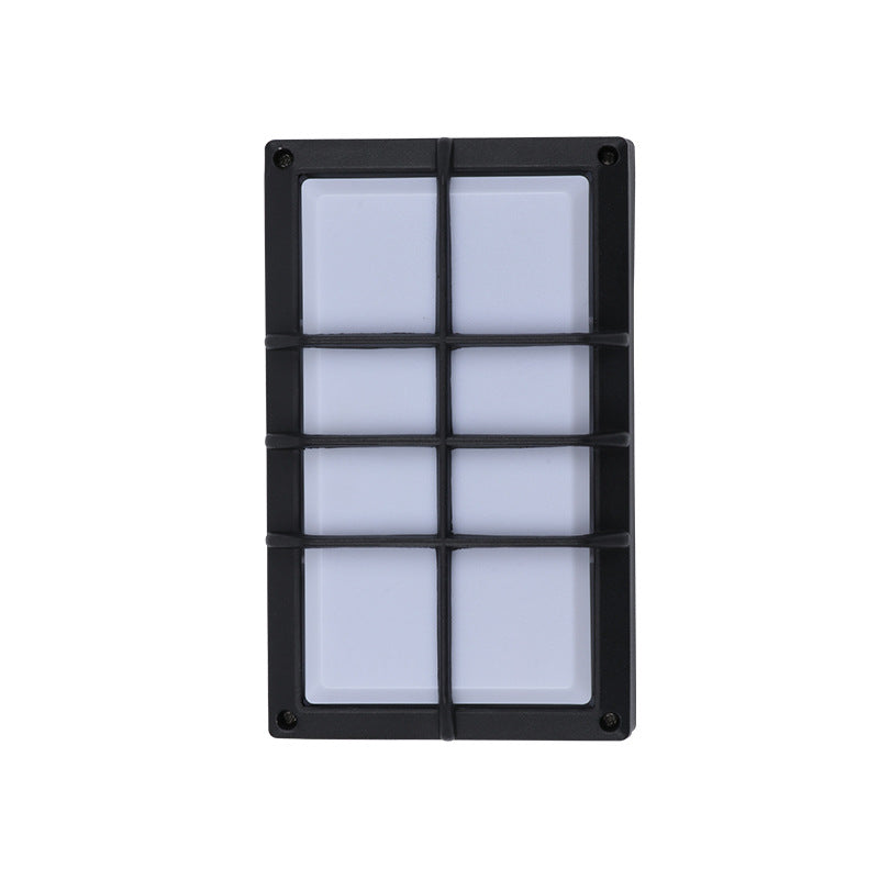 Moderne minimalistische Aluminium- und PC-Gitterförmige wasserdichte LED-Außenwandleuchte für Terrasse und Balkon 