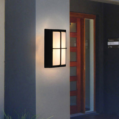 Moderne minimalistische Aluminium- und PC-Gitterförmige wasserdichte LED-Außenwandleuchte für Terrasse und Balkon 