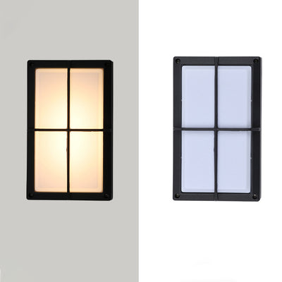 Moderne minimalistische Aluminium- und PC-Gitterförmige wasserdichte LED-Außenwandleuchte für Terrasse und Balkon 
