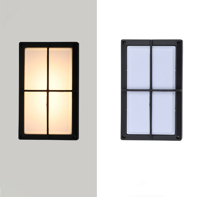 Moderne minimalistische Aluminium- und PC-Gitterförmige wasserdichte LED-Außenwandleuchte für Terrasse und Balkon 