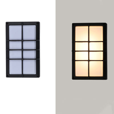 Moderne minimalistische Aluminium- und PC-Gitterförmige wasserdichte LED-Außenwandleuchte für Terrasse und Balkon 