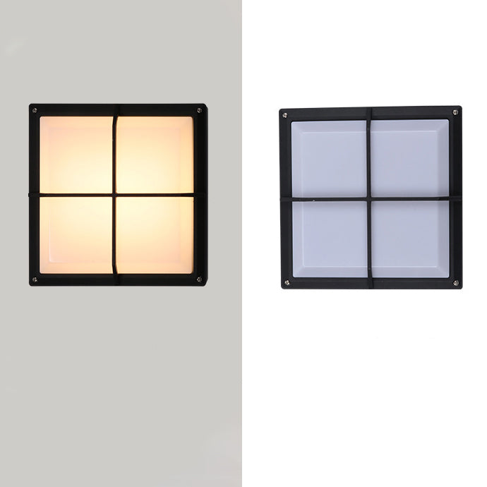 Modern Minimalist Aluminum &amp; PC Square Waterproof LED Outdoor Wall Light For Patio &amp; Balcony