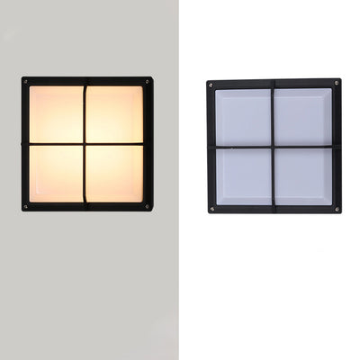 Moderner minimalistischer Aluminium- & PC-Quadrat-Wasserdichter LED-Außenwandleuchte für Terrasse & Balkon 