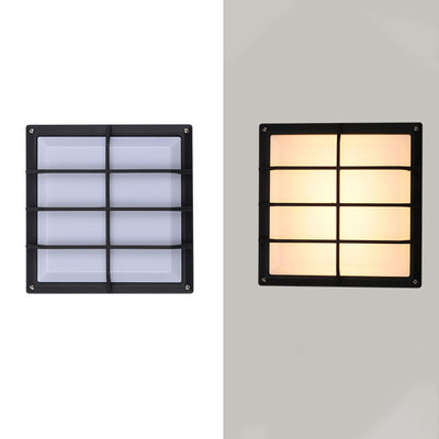 Moderner minimalistischer Aluminium- & PC-Quadrat-Wasserdichter LED-Außenwandleuchte für Terrasse & Balkon 