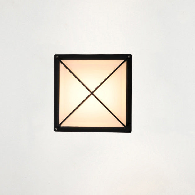 Modern Minimalist Aluminum &amp; PC Square Waterproof LED Outdoor Wall Light For Patio &amp; Balcony