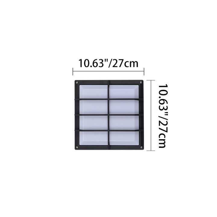 Modern Minimalist Aluminum &amp; PC Square Waterproof LED Outdoor Wall Light For Patio &amp; Balcony