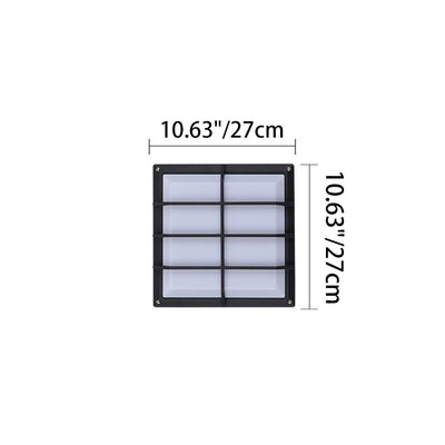 Moderner minimalistischer Aluminium- & PC-Quadrat-Wasserdichter LED-Außenwandleuchte für Terrasse & Balkon 