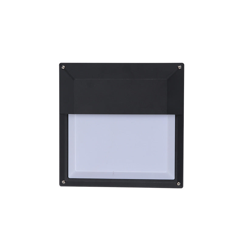 Moderner minimalistischer Aluminium- & PC-Quadrat-Wasserdichter LED-Außenwandleuchte für Terrasse & Balkon 