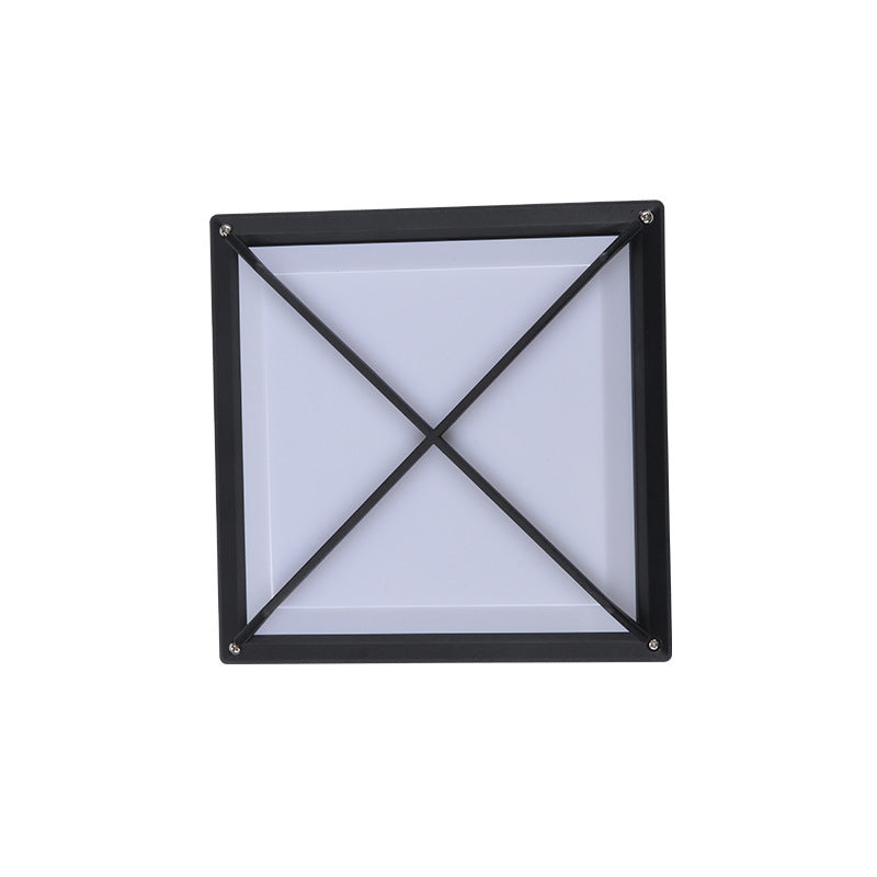 Moderner minimalistischer Aluminium- & PC-Quadrat-Wasserdichter LED-Außenwandleuchte für Terrasse & Balkon 