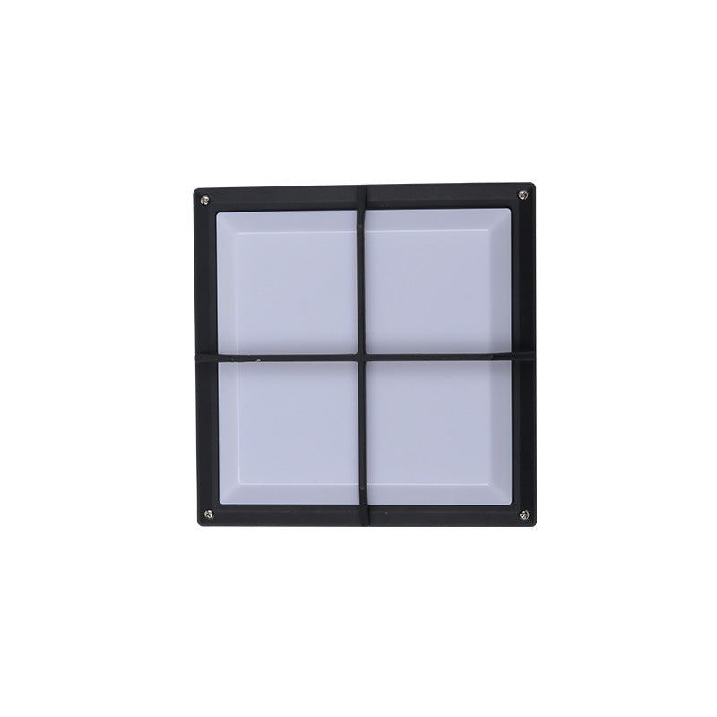 Modern Minimalist Aluminum &amp; PC Square Waterproof LED Outdoor Wall Light For Patio &amp; Balcony