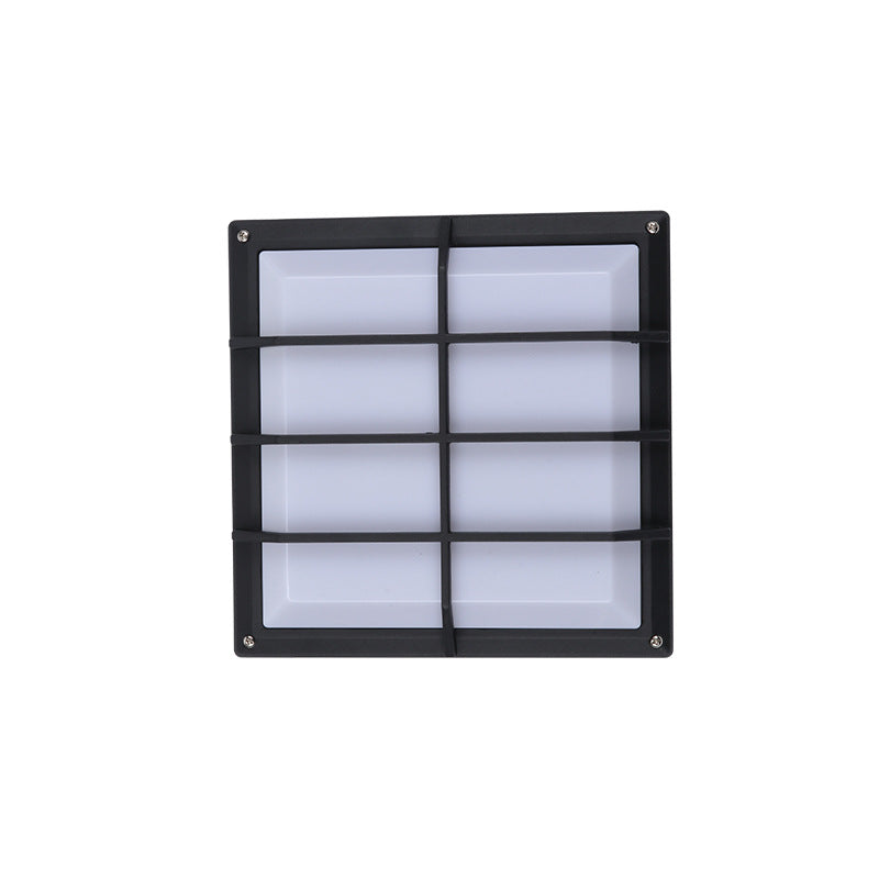 Modern Minimalist Aluminum &amp; PC Square Waterproof LED Outdoor Wall Light For Patio &amp; Balcony