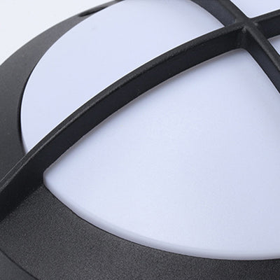 Modern Minimalist Aluminum & PC Oval LED Outdoor Wall Light, Waterproof For Patio & Balcony