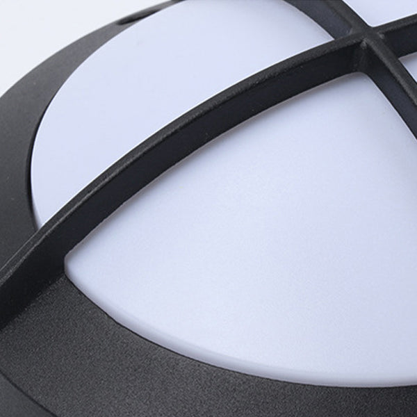 Modern Minimalist Aluminum & PC Oval LED Outdoor Wall Light, Waterproof For Patio & Balcony
