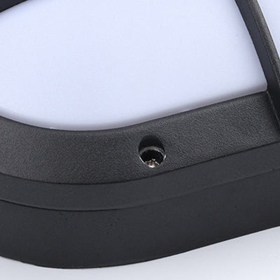 Modern Minimalist Aluminum & PC Oval LED Outdoor Wall Light, Waterproof For Patio & Balcony