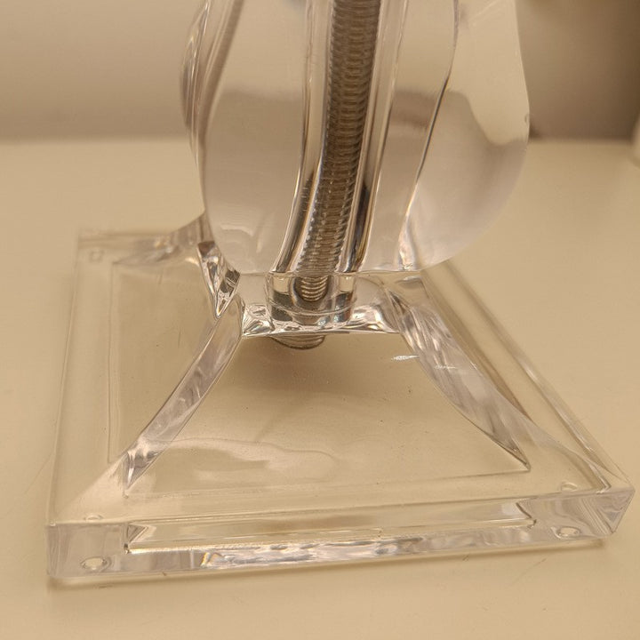 Lampe de table contemporaine créative avec plume et acrylique ronde à 1 lumière pour chambre et salon 