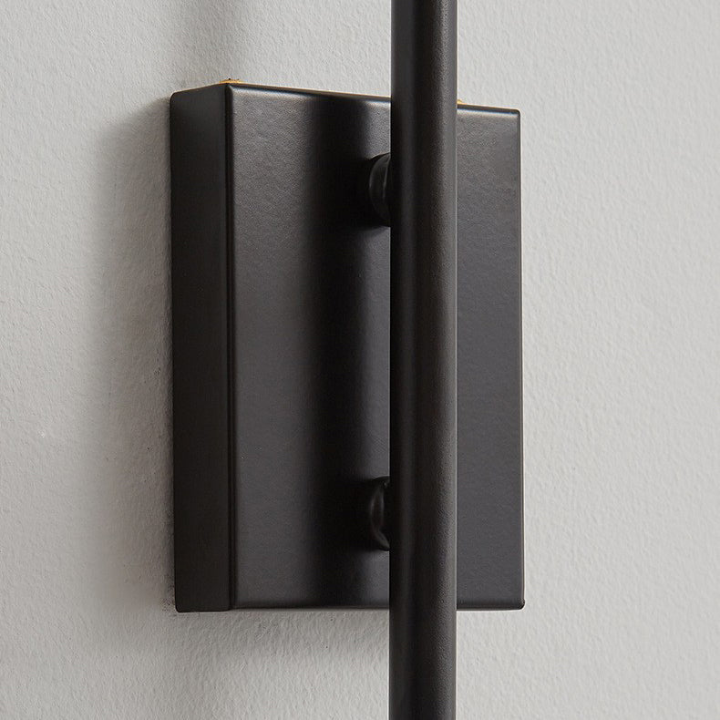 Modern Mid-Century Wood &amp; Iron Curved Arm &amp; Linen Leaf-Shaped Shade Wall Sconce Lamp 1-Light For Bedroom &amp; Living Room