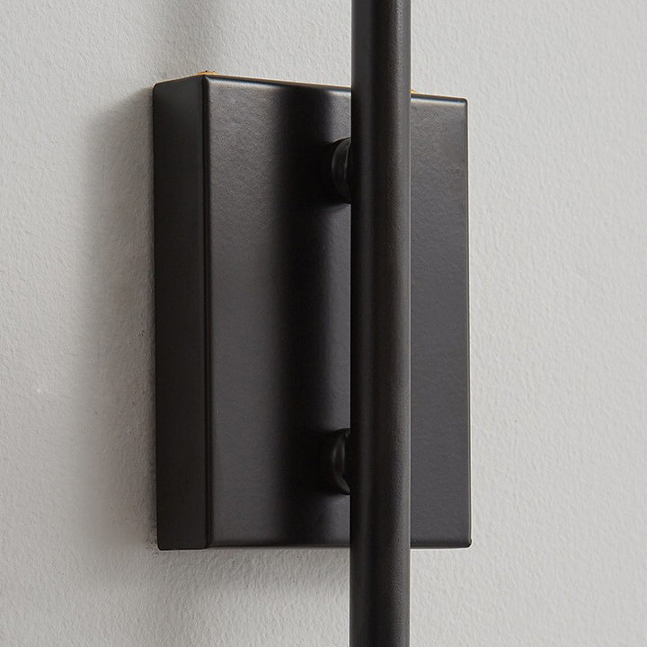 Modern Mid-Century Wood &amp; Iron Curved Arm &amp; Linen Leaf-Shaped Shade Wall Sconce Lamp 1-Light For Bedroom &amp; Living Room