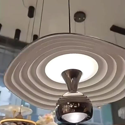 Modern Luxury Aluminum & Acrylic Irregular Round Sphere LED Pendant Light For Bedroom & Living Room