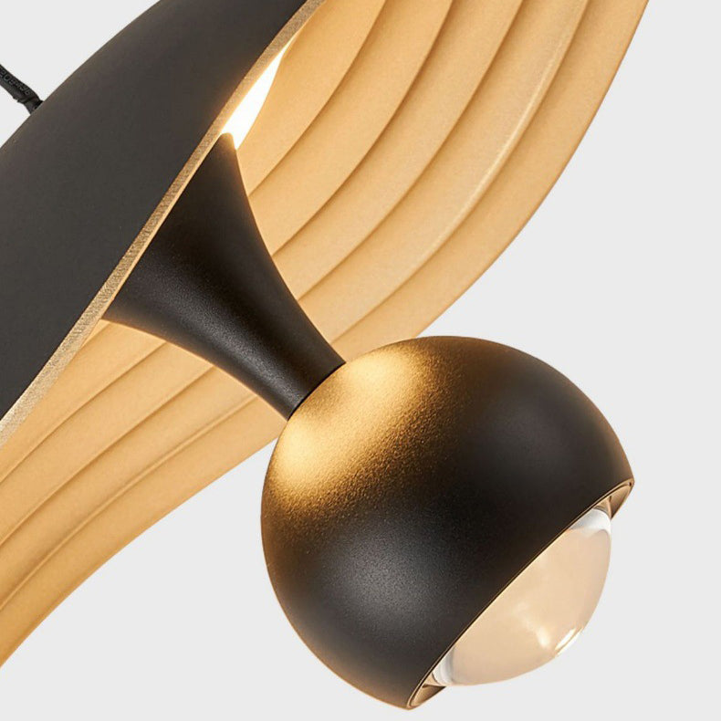 Modern Luxury Aluminum & Acrylic Irregular Round Sphere LED Pendant Light For Bedroom & Living Room