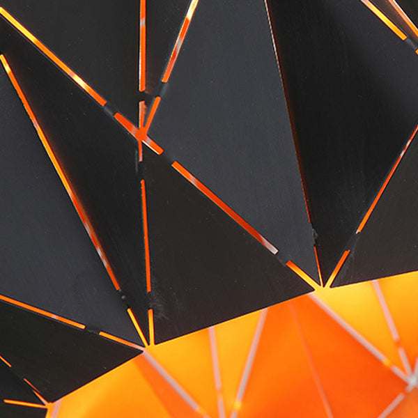 Contemporary Creative Iron Geometric Polygon 1-Light Pendant Light For Dining Room & Living Room