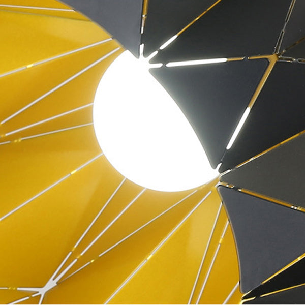 Contemporary Creative Iron Geometric Polygon 1-Light Pendant Light For Dining Room & Living Room