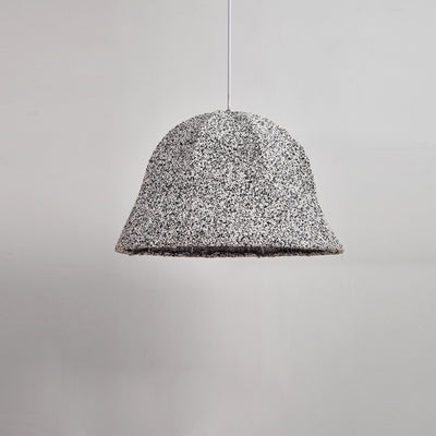 Modern Art Deco Fabric Polka Dot Dome 1-Light Pendant Light For Bedroom & Living Room