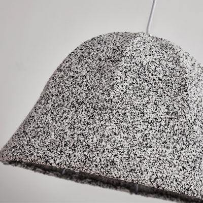 Modern Art Deco Fabric Polka Dot Dome 1-Light Pendant Light For Bedroom & Living Room