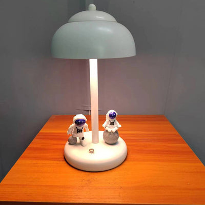 Modern Minimalist Rechargeable Iron Mushroom-Shaped LED Table Lamp For Bedroom And Living Room
