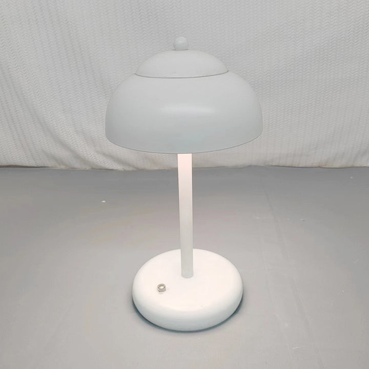 Modern Minimalist Rechargeable Iron Mushroom-Shaped LED Table Lamp For Bedroom And Living Room