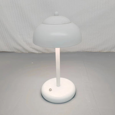 Modern Minimalist Rechargeable Iron Mushroom-Shaped LED Table Lamp For Bedroom And Living Room