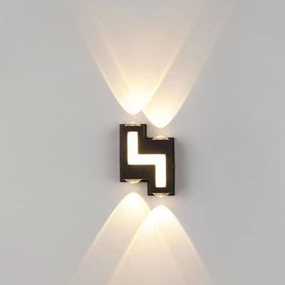 Modern Minimalist Waterproof Aluminum Acrylic Stair-Shaped LED Outdoor Wall Light For Outdoor Patio