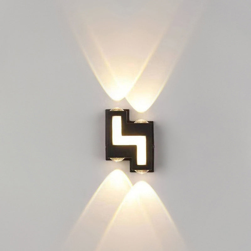 Modern Minimalist Waterproof Aluminum Acrylic Stair-Shaped LED Outdoor Wall Light For Outdoor Patio
