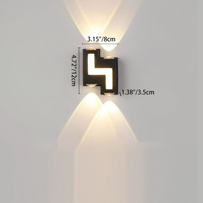 Modern Minimalist Waterproof Aluminum Acrylic Stair-Shaped LED Outdoor Wall Light For Outdoor Patio