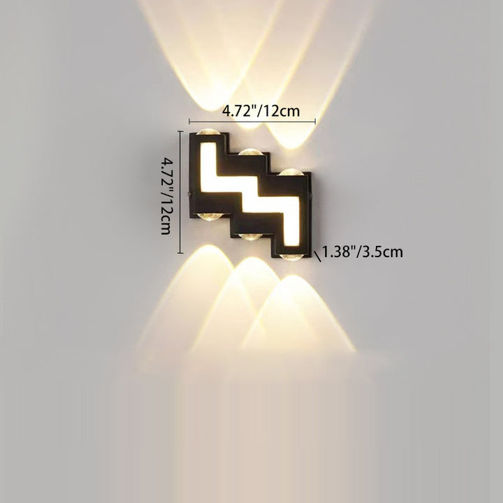 Modern Minimalist Waterproof Aluminum Acrylic Stair-Shaped LED Outdoor Wall Light For Outdoor Patio