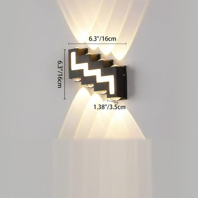 Modern Minimalist Waterproof Aluminum Acrylic Stair-Shaped LED Outdoor Wall Light For Outdoor Patio