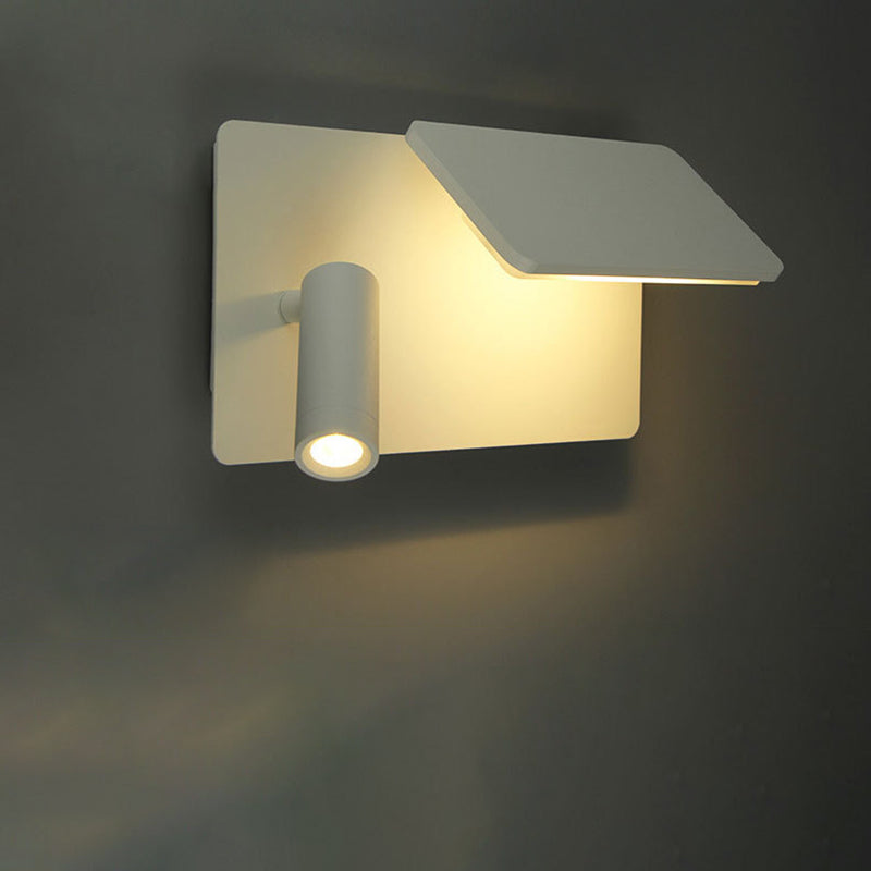 Modern Minimalist Aluminum Rectangular LED Wall Sconce Lamp For Bedroom & Living Room