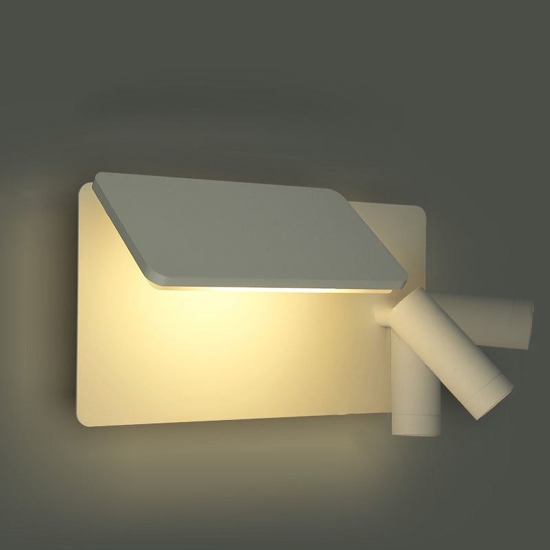 Modern Minimalist Aluminum Rectangular LED Wall Sconce Lamp For Bedroom & Living Room