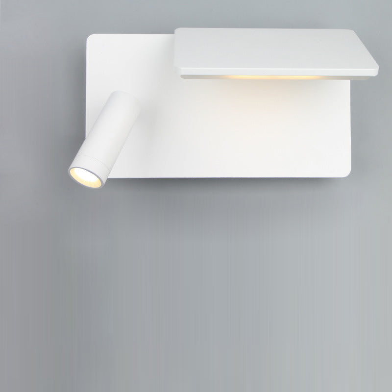 Applique murale LED rectangulaire en aluminium minimaliste moderne pour chambre et salon 