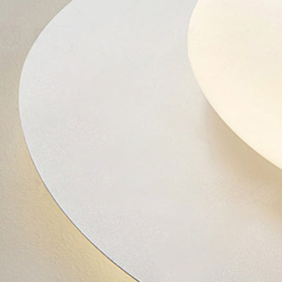 Modern Minimalist Iron And Acrylic Pebble Round LED Flush Mount Ceiling Light For Bedroom And Living Room