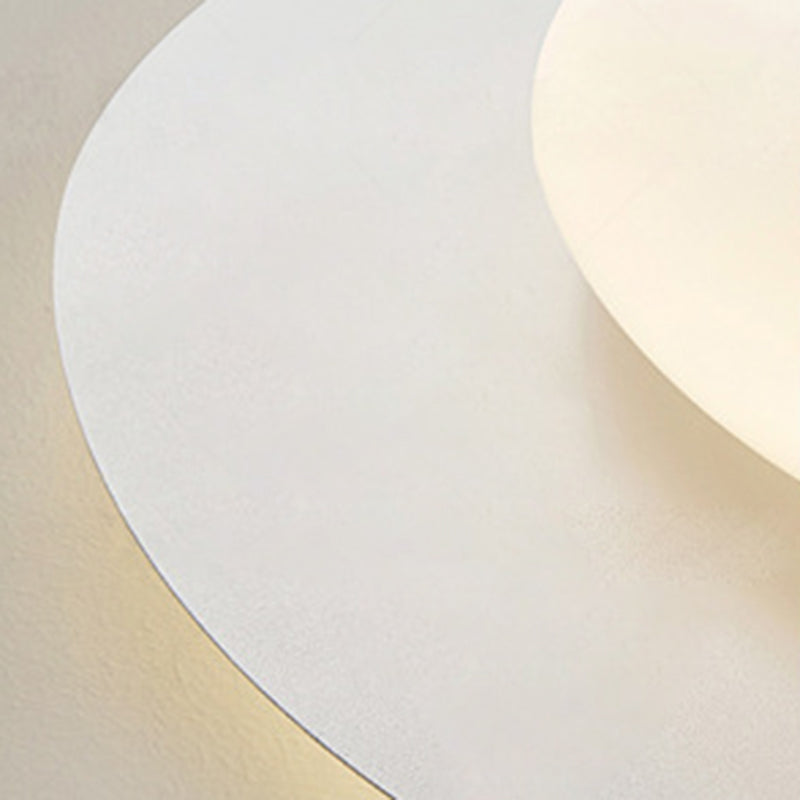 Modern Minimalist Iron And Acrylic Pebble Round LED Flush Mount Ceiling Light For Bedroom And Living Room